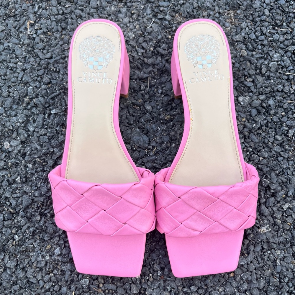 Women’s Vince Camuto block heel pink sandals